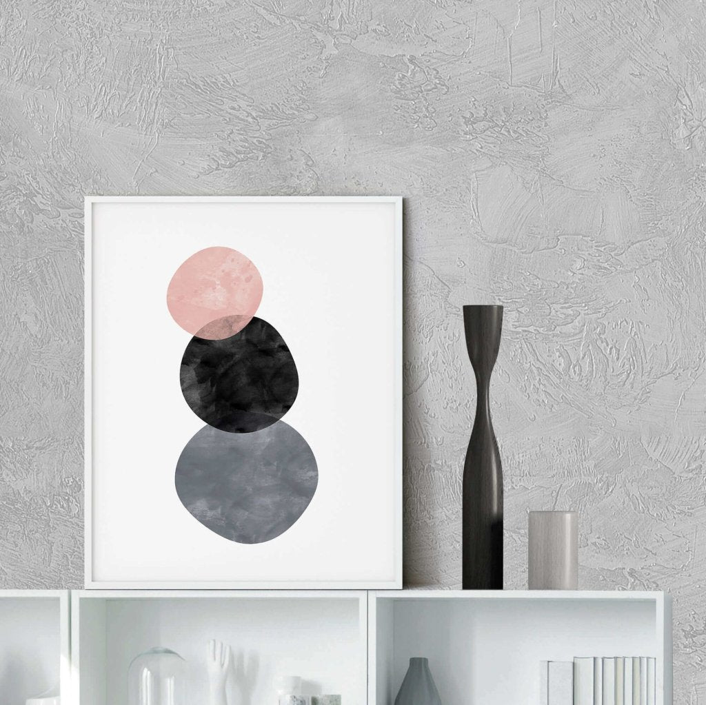 Abstract Circles Art Print - Modern Wall Art Poster on Thick, Durable, Acid-Free Paper