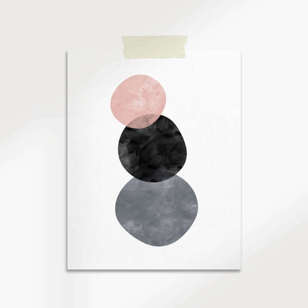 Abstract Circles Art Print - Modern Wall Art Poster on Thick, Durable, Acid-Free Paper