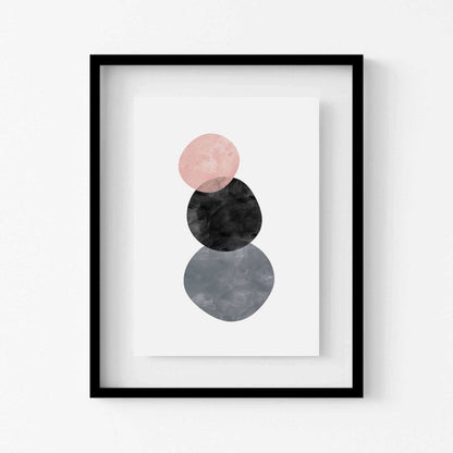 Abstract Circles Art Print - Modern Wall Art Poster on Thick, Durable, Acid-Free Paper