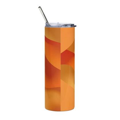 Abstract Shades of Yellow Orange Blue Stainless Steel Tumbler 20oz - Lorri Melas