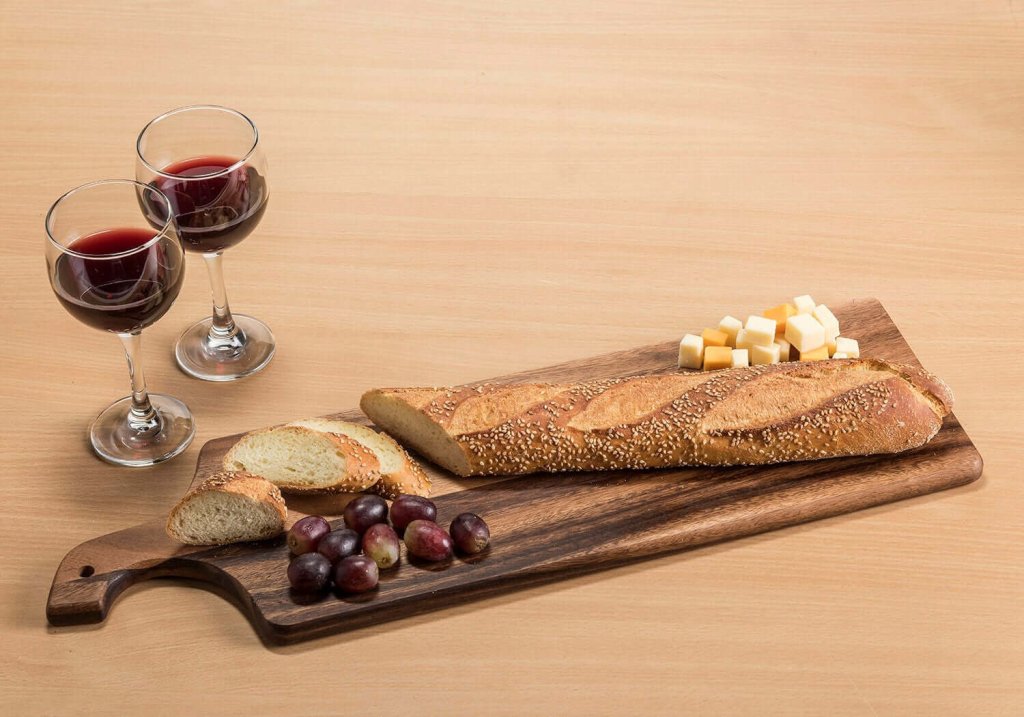 Acacia Wood Cutting CharcuterAcacia Wood Charcuterie Cheese Board - Serving Platter for Cheese, Crackers, Charcuterie, Fruit, & More - Perfect Wedding, Housewarming, & Hostess Gifts (7"x14") Board - Lorri Melas