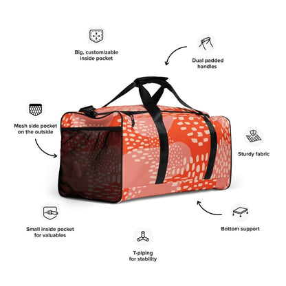 Blood Orange Abstract Print Large Travel Duffle Bag - Lorri Melas