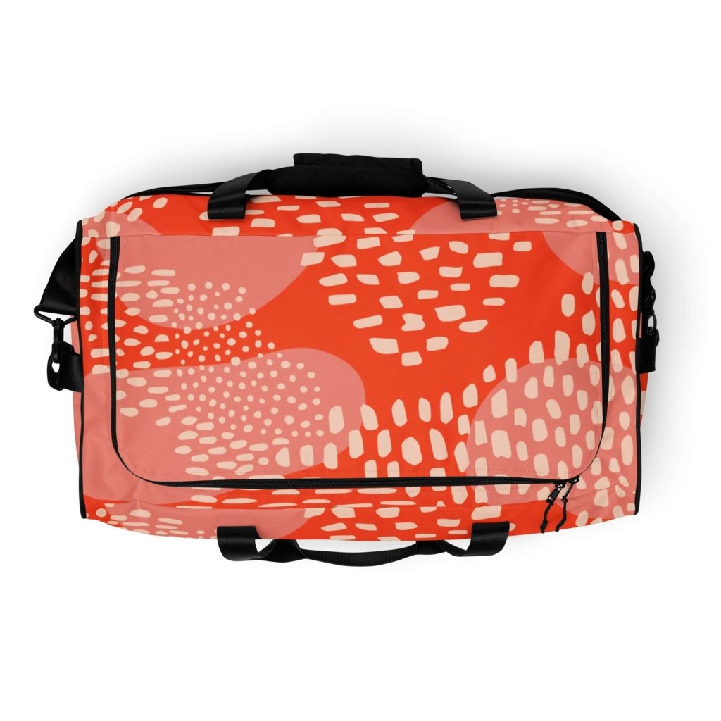 Blood Orange Abstract Print Large Travel Duffle Bag - Lorri Melas