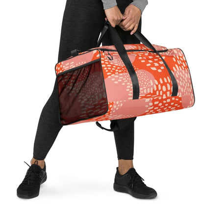 Blood Orange Abstract Print Large Travel Duffle Bag - Lorri Melas