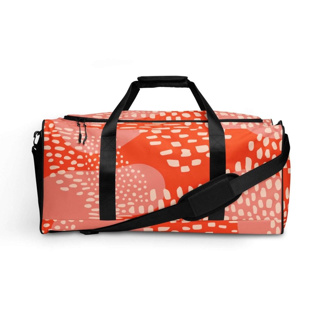 Blood Orange Abstract Print Large Travel Duffle Bag - Lorri Melas