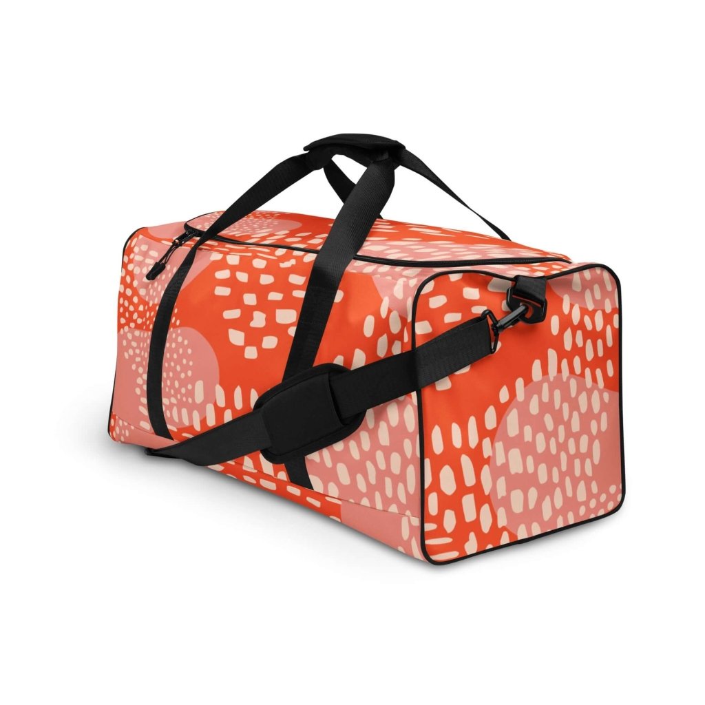 Blood Orange Abstract Print Large Travel Duffle Bag - Lorri Melas