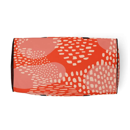 Blood Orange Abstract Print Large Travel Duffle Bag - Lorri Melas