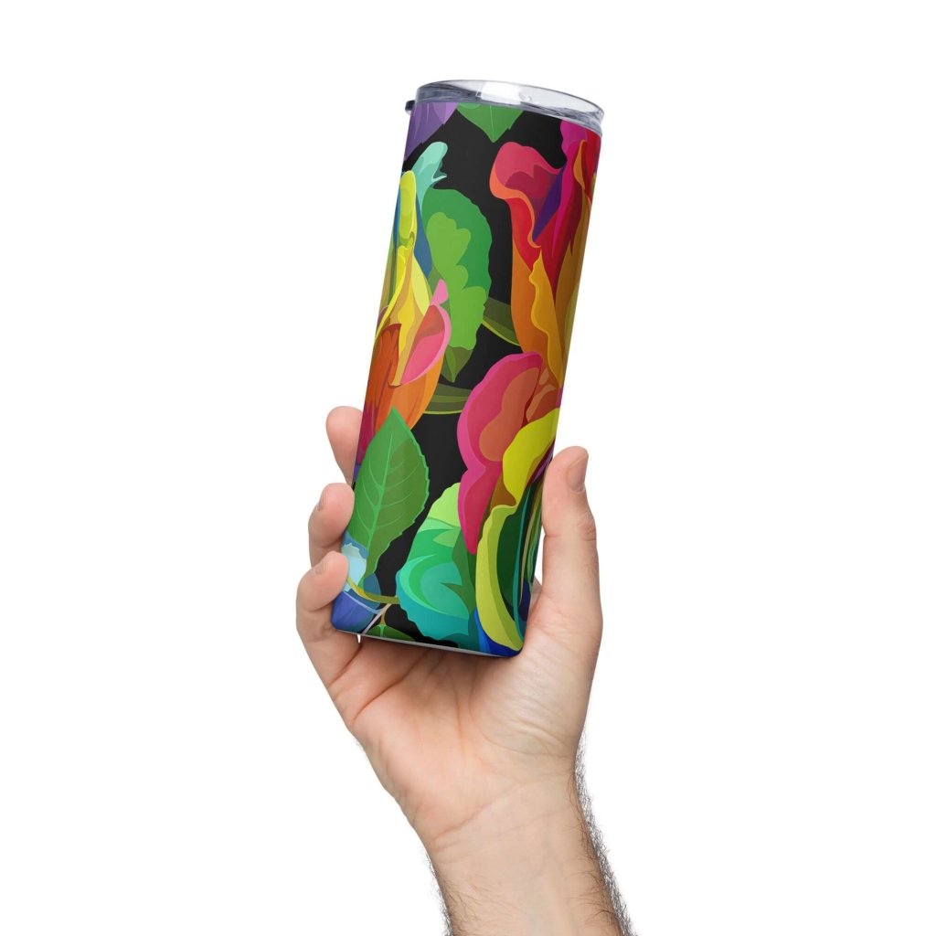 Bright Leaves Stainless Steel Tumbler 20oz - Lorri Melas