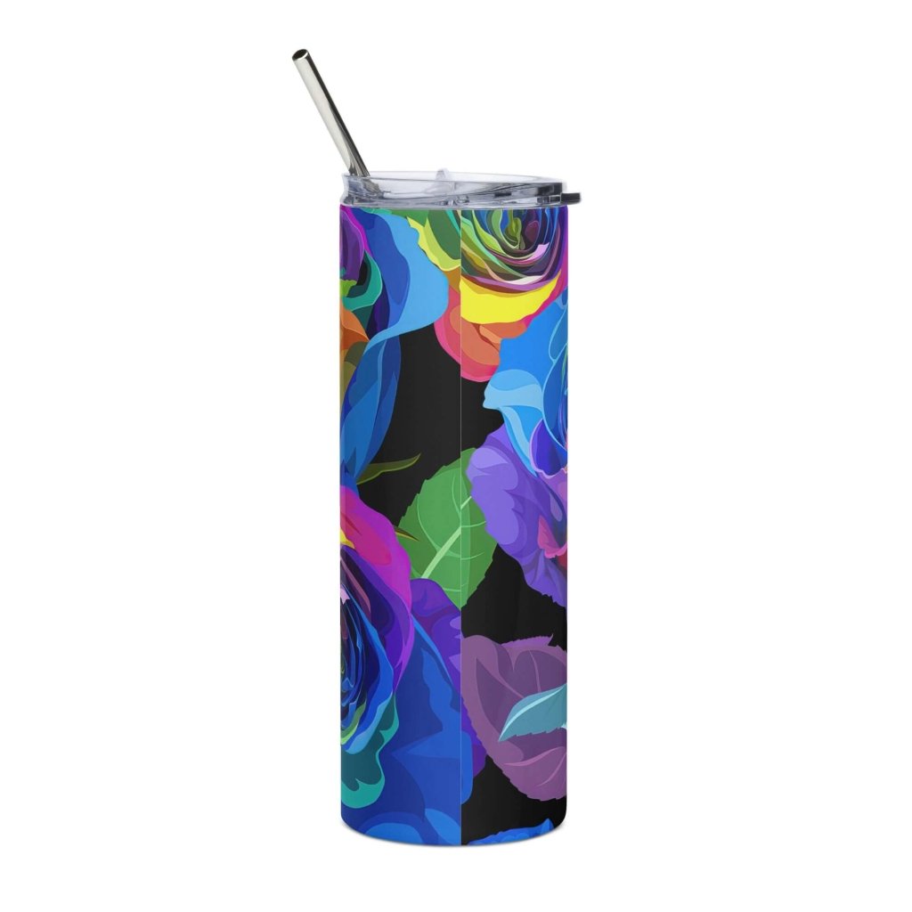 Bright Leaves Stainless Steel Tumbler 20oz - Lorri Melas