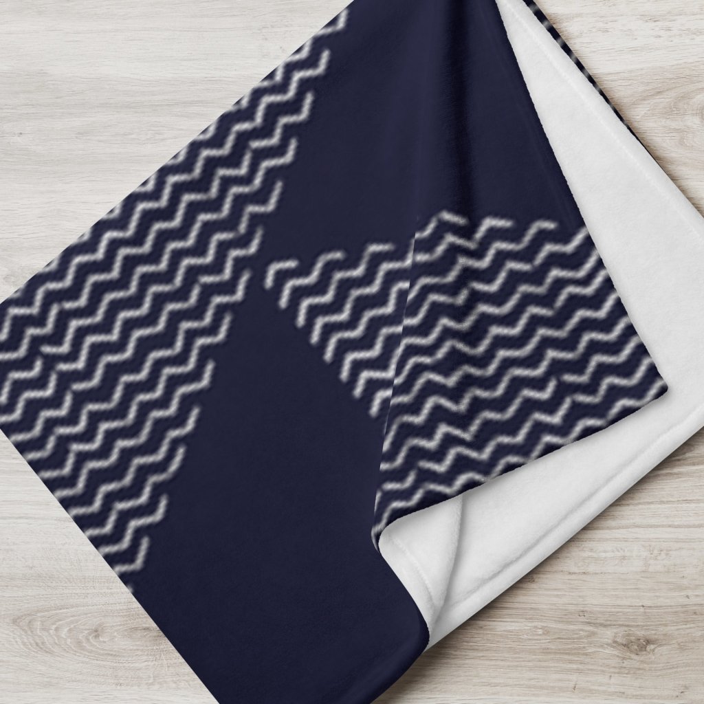 Father's Day Special - Dark Blue Tribal Pattern Throw Blanket - Soft, Cozy, and Stylish Lorri Melas