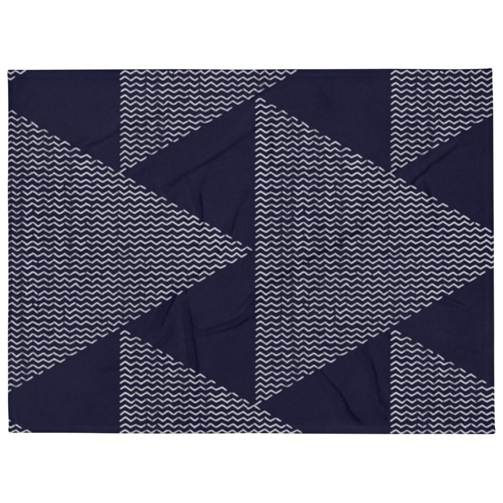 Father's Day Special - Dark Blue Tribal Pattern Throw Blanket - Soft, Cozy, and Stylish Lorri Melas