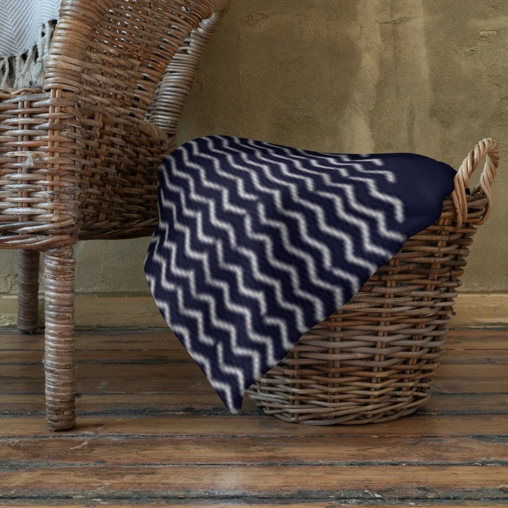 Father's Day Special - Dark Blue Tribal Pattern Throw Blanket - Soft, Cozy, and Stylish Lorri Melas