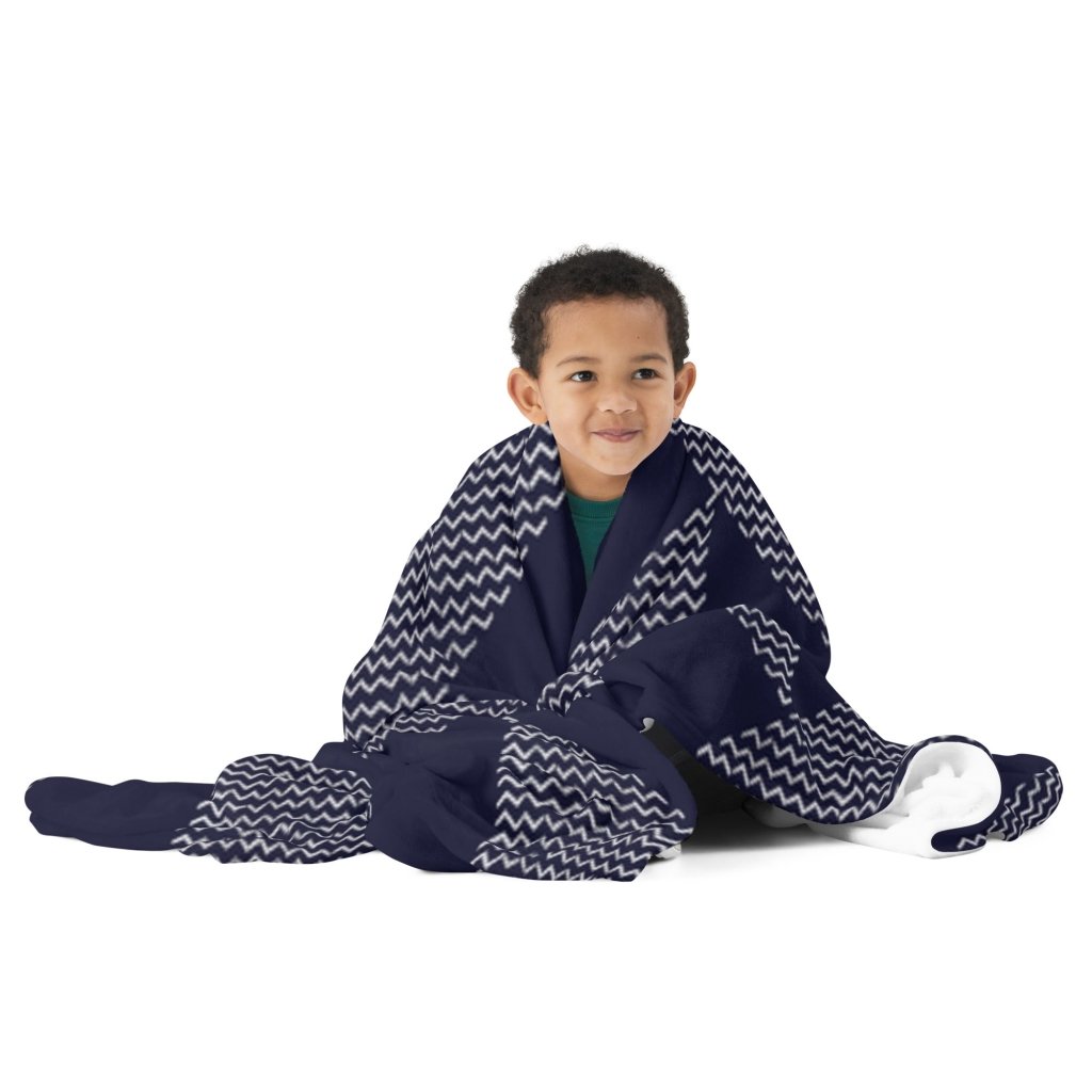 Father's Day Special - Dark Blue Tribal Pattern Throw Blanket - Soft, Cozy, and Stylish Lorri Melas