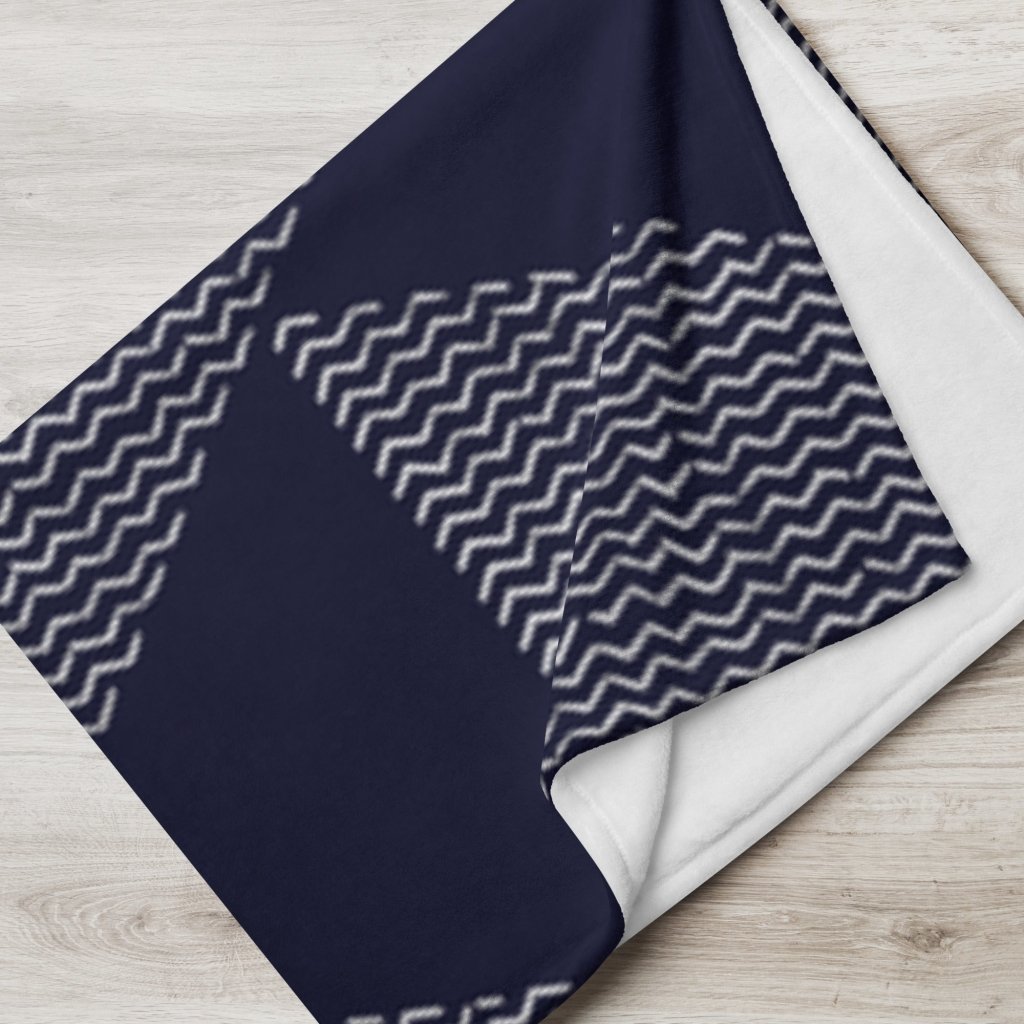 Father's Day Special - Dark Blue Tribal Pattern Throw Blanket - Soft, Cozy, and Stylish Lorri Melas