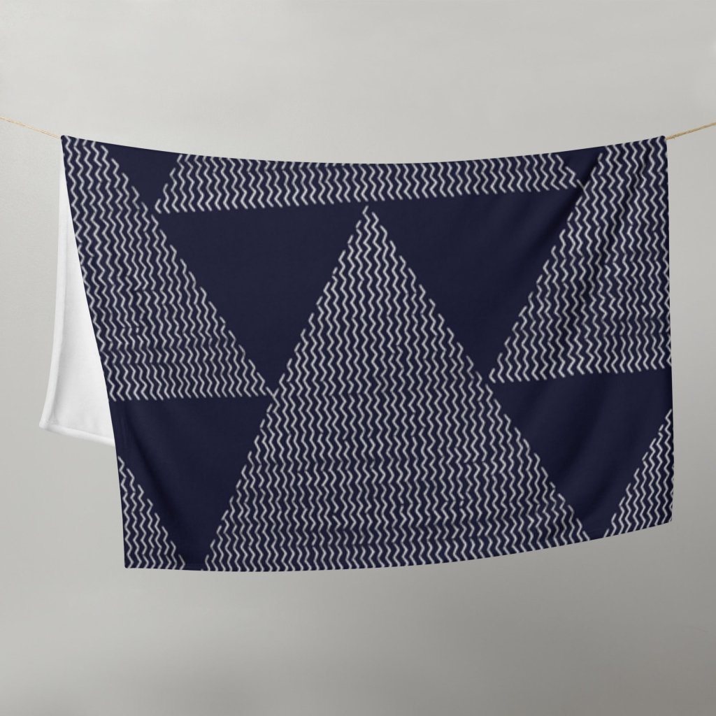 Father's Day Special - Dark Blue Tribal Pattern Throw Blanket - Soft, Cozy, and Stylish Lorri Melas