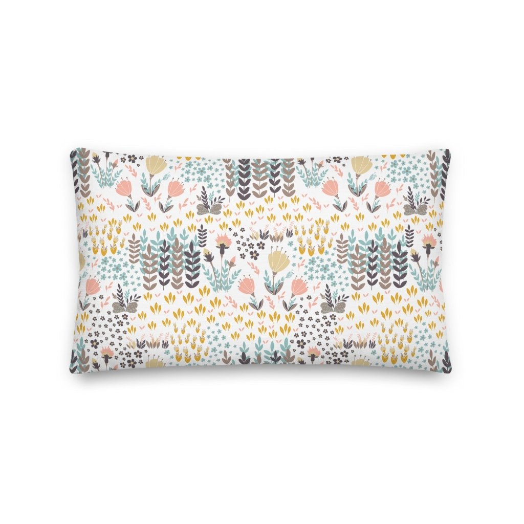 Garden Floral Mix Design Throw Pillow with Insert Included Couch Cushion Lorri Melas