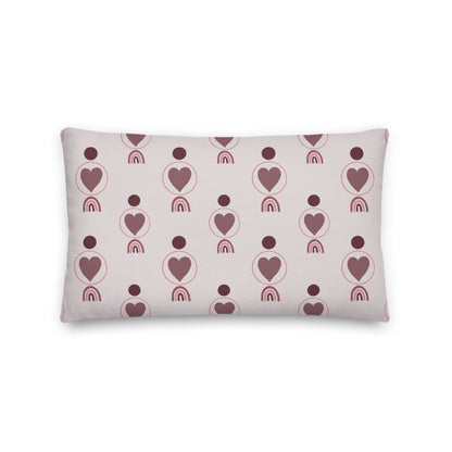 Heart Pattern Throw Pillow with Insert Included Couch Cushion Lorri Melas