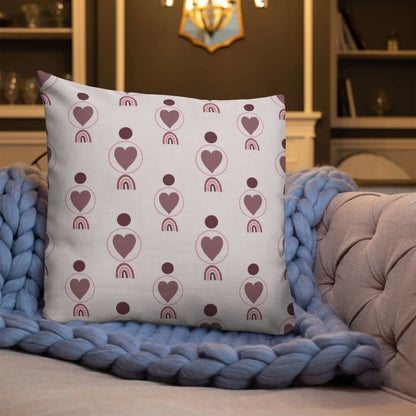 Heart Pattern Throw Pillow with Insert Included Couch Cushion Lorri Melas