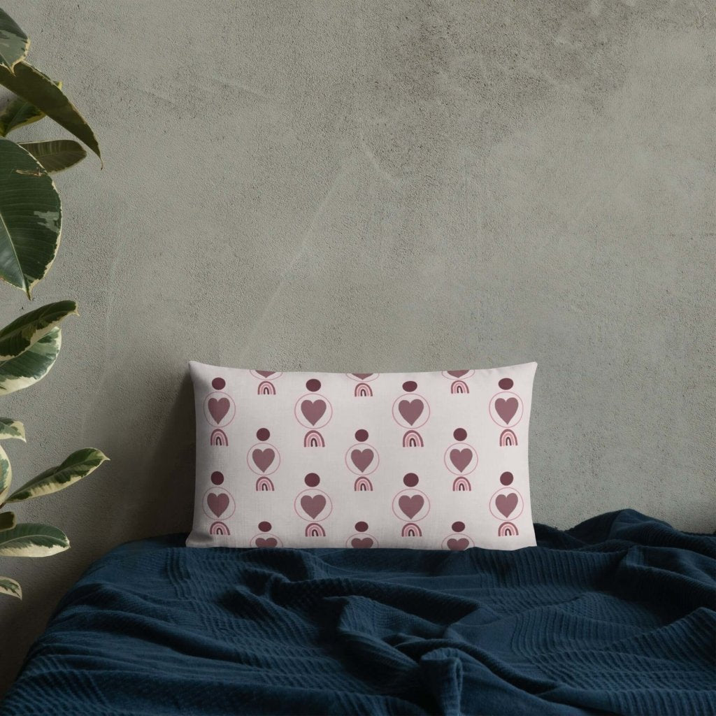 Heart Pattern Throw Pillow with Insert Included Couch Cushion Lorri Melas