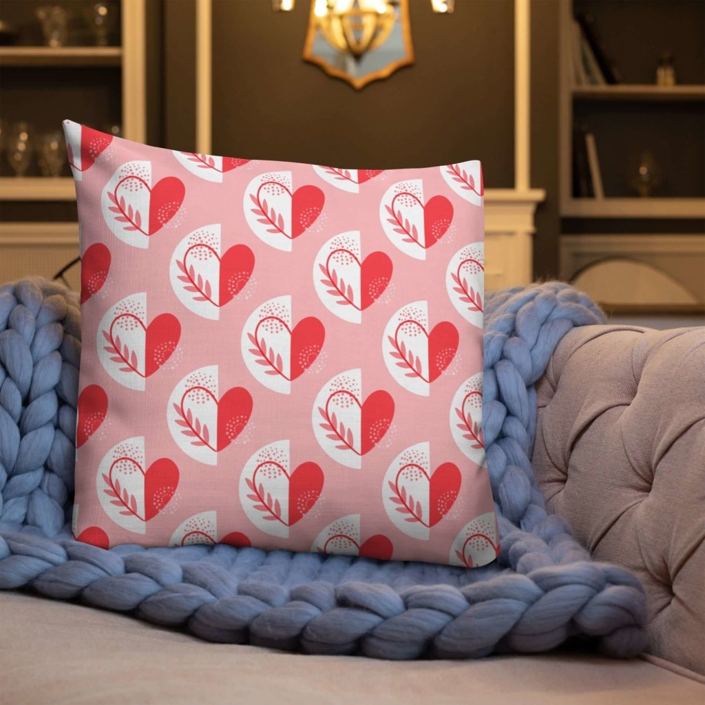 Heart Pattern Throw Pillow with Insert Included Couch Cushion Lorri Melas