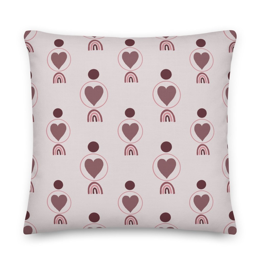 Heart Pattern Throw Pillow with Insert Included Couch Cushion Lorri Melas