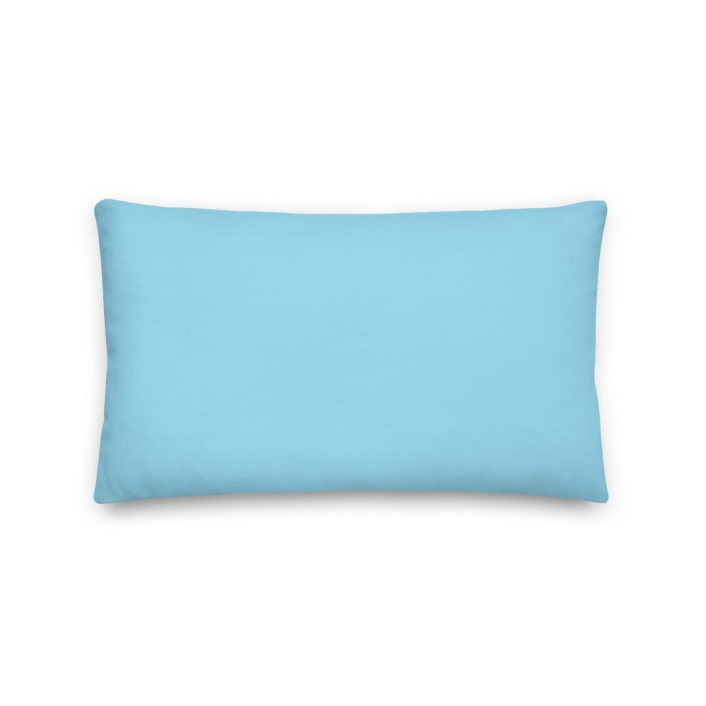 Lily Flower Floral Design White Blue Throw Pillow with Insert Included Couch Cushion - Lorri Melas