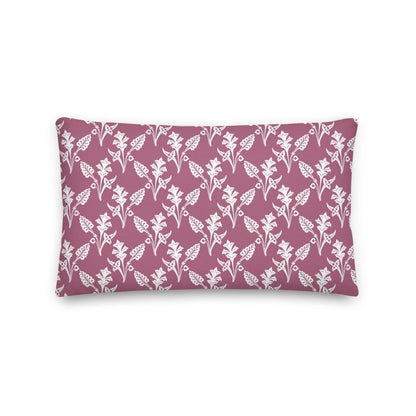 Pink Bouquet Flowers & Leaves Floral Botanical Design Throw Pillow with Insert Included Couch Cushion - Lorri Melas