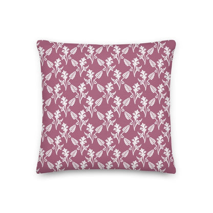 Pink Bouquet Flowers & Leaves Floral Botanical Design Throw Pillow with Insert Included Couch Cushion - Lorri Melas