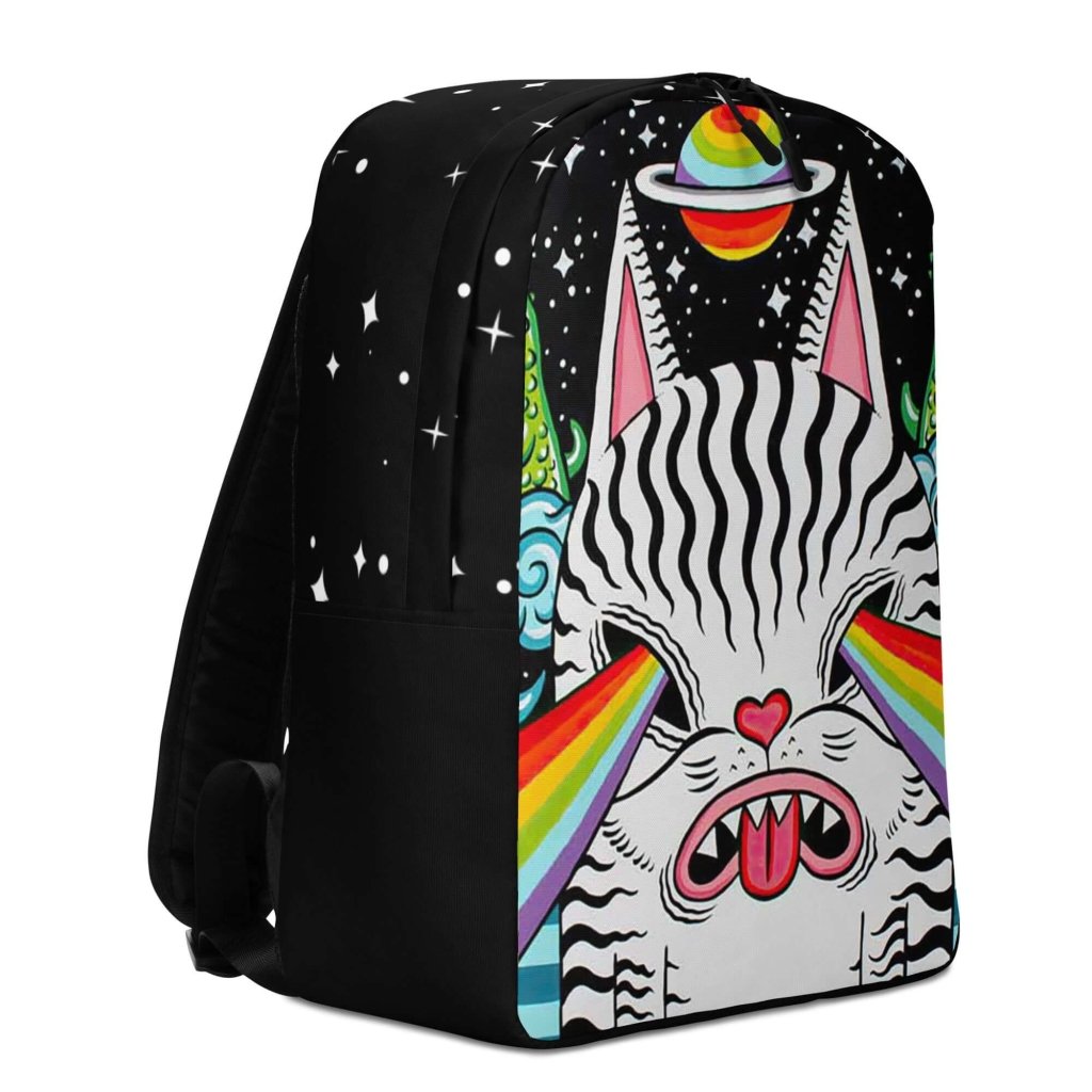 Trippy Kitty Minimalist Backpack - Lorri Melas