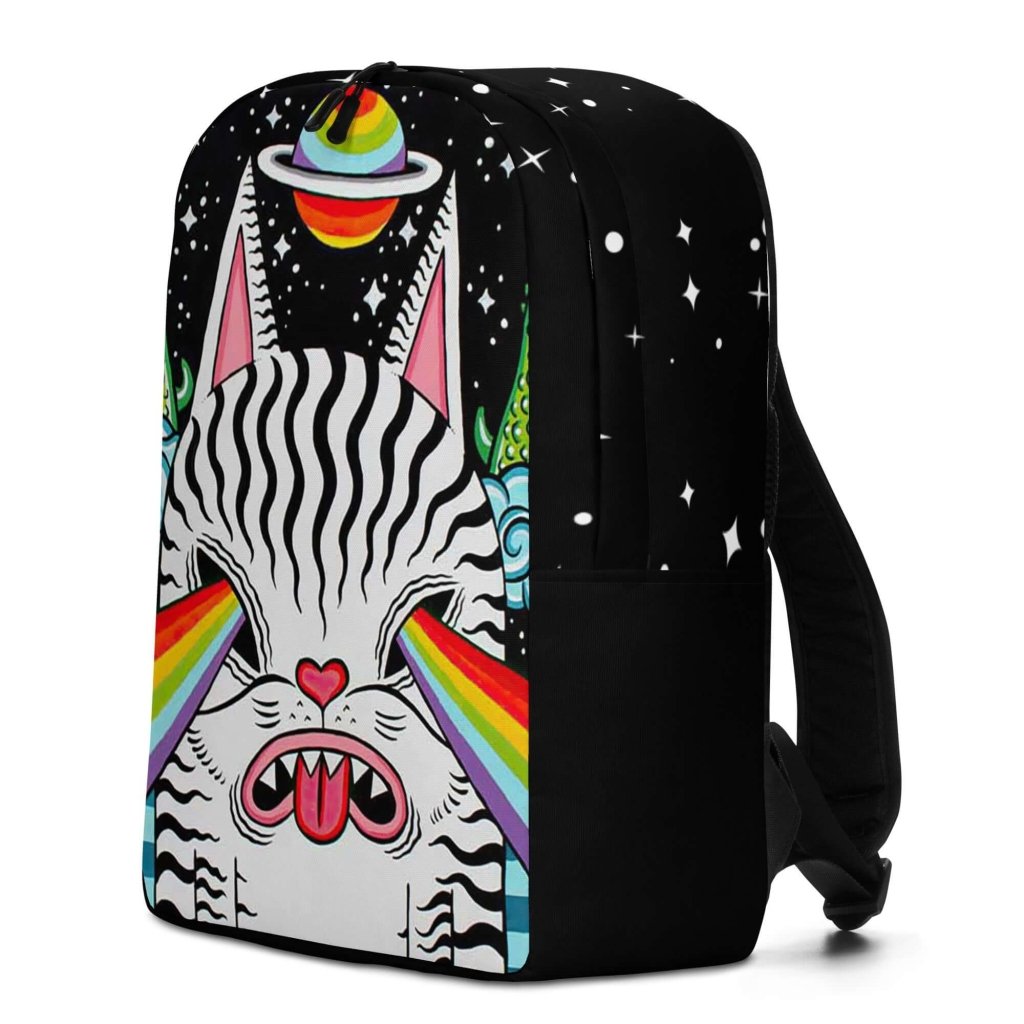 Trippy Kitty Minimalist Backpack - Lorri Melas