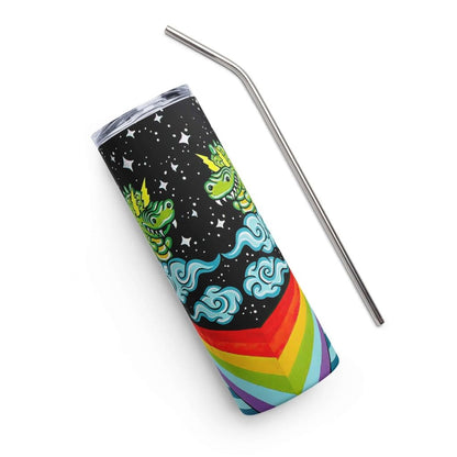 Trippy Kitty Stainless Steel 20oz Tumbler - Lorri Melas