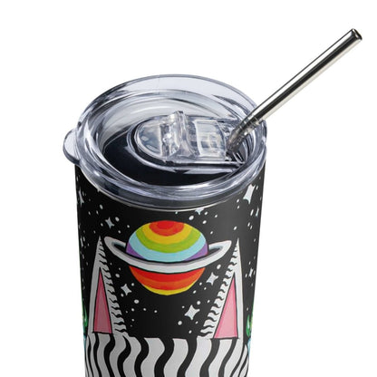 Trippy Kitty Stainless Steel 20oz Tumbler - Lorri Melas