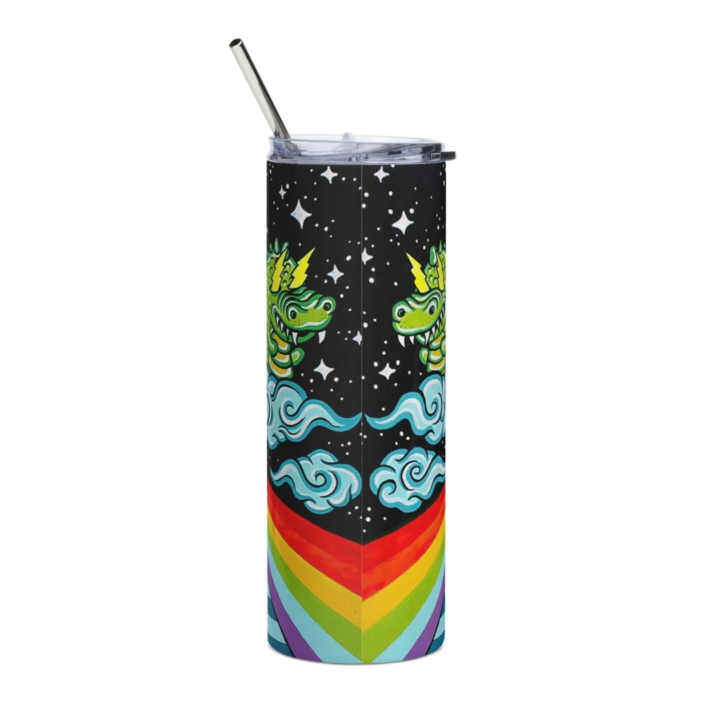 Trippy Kitty Stainless Steel 20oz Tumbler - Lorri Melas