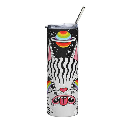 Trippy Kitty Stainless Steel 20oz Tumbler - Lorri Melas