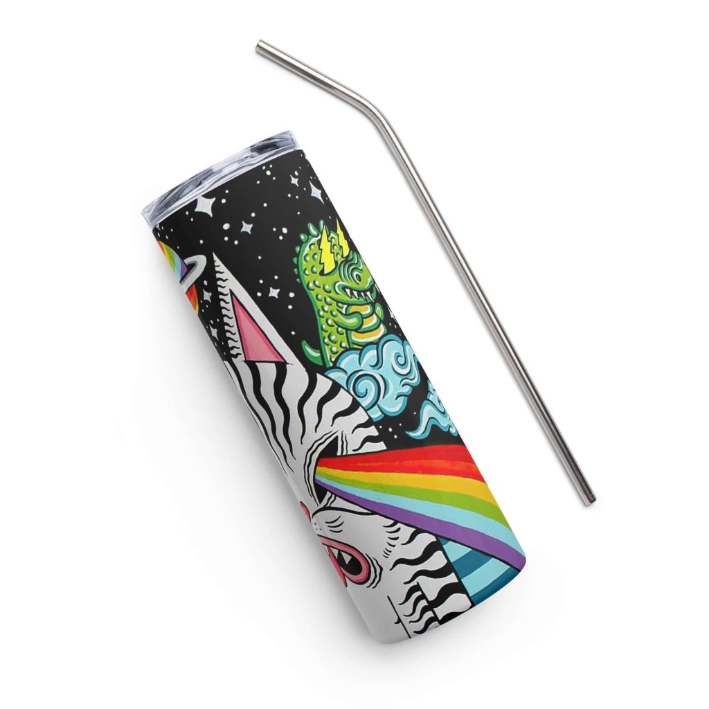 Trippy Kitty Stainless Steel 20oz Tumbler - Lorri Melas